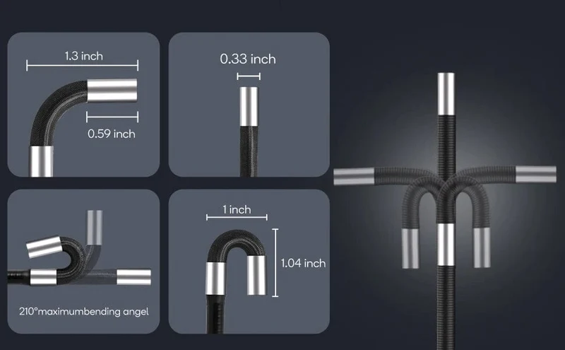 3.9mm/5.5mm/8.5mm Gelenk-Endoskop 2-Wege 420-Grad-Lenkung Industrie-Endoskop 5" IPSScreen wasserdichte Videokamera für