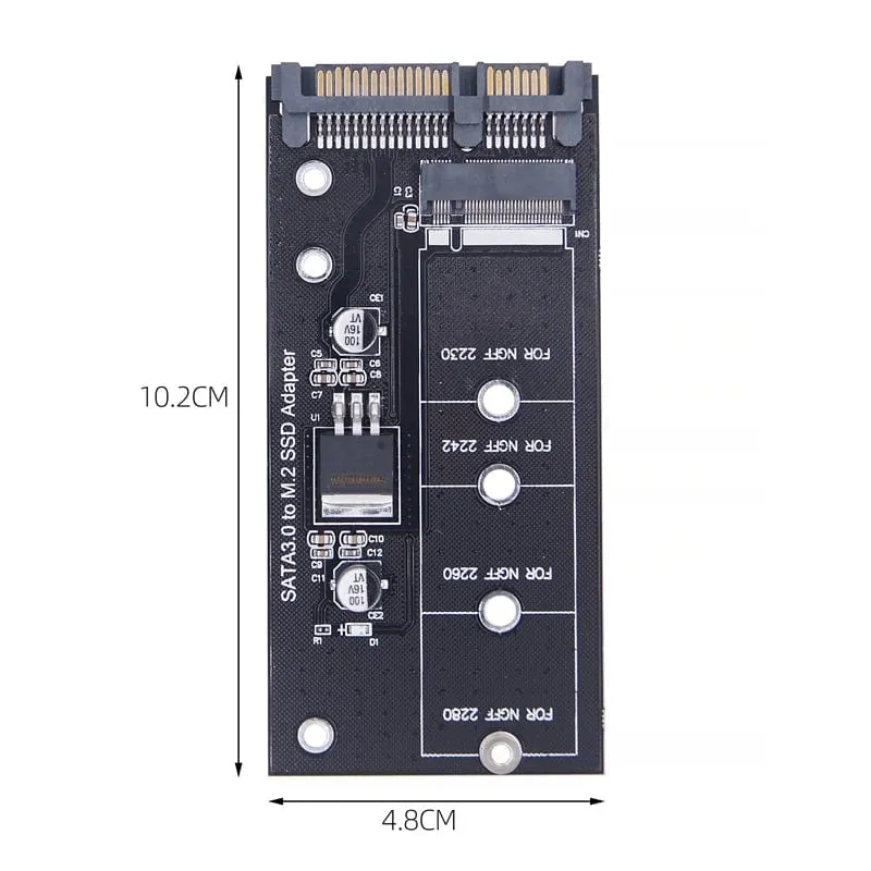 M.2 NGFF SSD zu SATA 3 3.0 Adapterkartenkonverter B B&M Key Protocol Solid State Disk Drive 2230 2280 2242