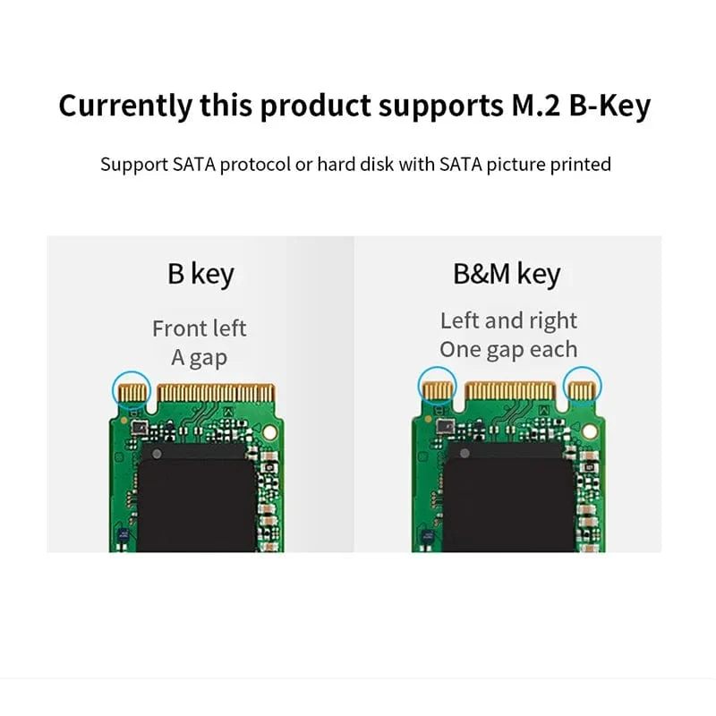 M.2 NGFF SSD zu SATA 3 3.0 Adapterkartenkonverter B B&M Key Protocol Solid State Disk Drive 2230 2280 2242