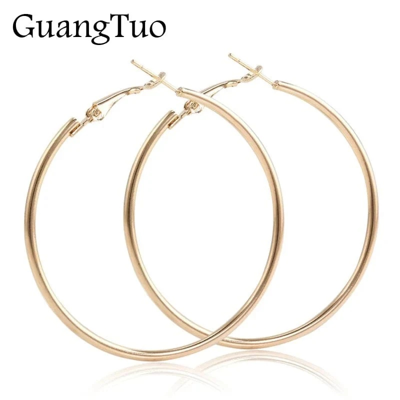 EK2088 Punk Big Size Creolen Brincos Trendy Party Übertrieben Gold Silber Farbe Runde Kreis Ohrringe für Frauen Schmuck