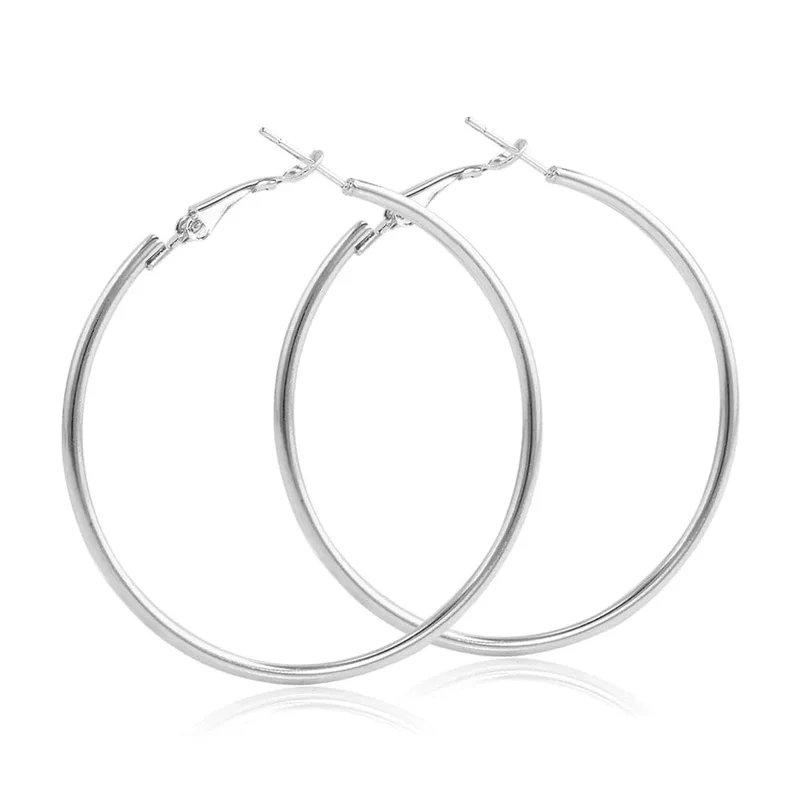 EK2088 Punk Big Size Creolen Brincos Trendy Party Übertrieben Gold Silber Farbe Runde Kreis Ohrringe für Frauen Schmuck