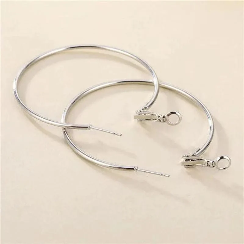 Großer Kreis Glatt 4cm 6cm 7cm 8cm Frauen Gold Übertreibung Metall Große Creolen Nagelneu und Hohe Qualität Ohr Schmuck Geschenk Aros