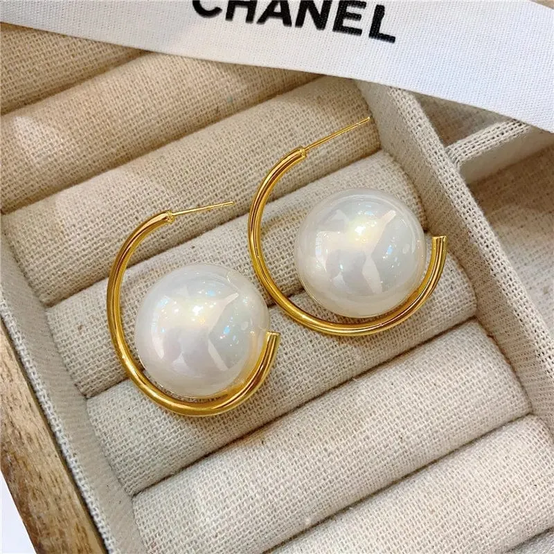 2023 Chic Herz Huggie Hoop Ohrringe Asymmetrische Große Ohrringe Für Frauen Neue Gold Farbe Mode Schmuck Mädchen Geschenk