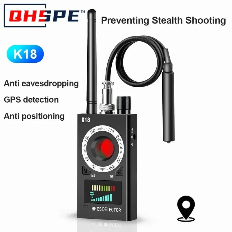 K18 Multifunktions-Anti-Candid-Cam-Funkobjektiv-Gerätefinder 1 MHz - 6.5 GHz GSM Audio Bug Finder GPS-Signal RF-Tracker erkennen