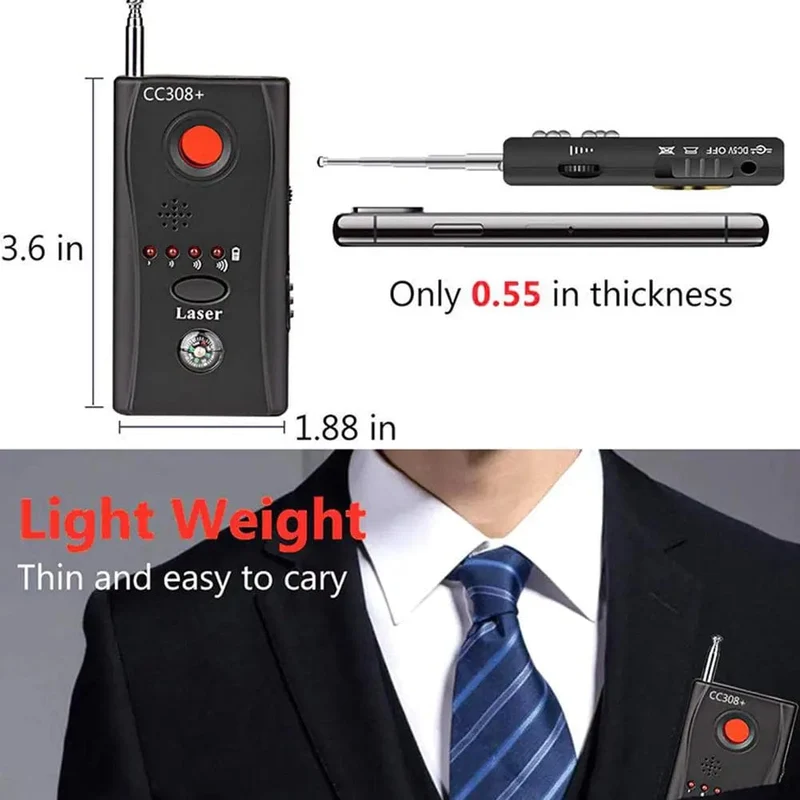 K18 Multifunktions-Anti-Candid-Cam-Funkobjektiv-Gerätefinder 1 MHz - 6.5 GHz GSM Audio Bug Finder GPS-Signal RF-Tracker erkennen