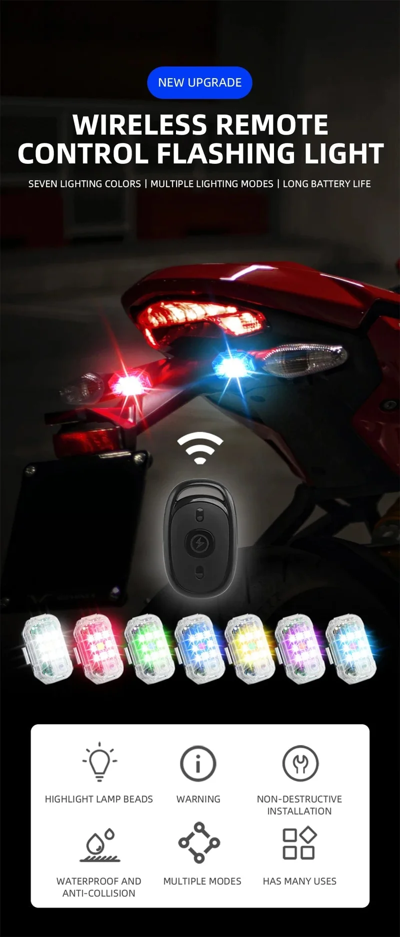 Highlight Drahtlose Fernbedienung LED Strobe Licht Drone Strobe Licht Flugzeug Strobe Lichter Flash Position Drahtlose Licht