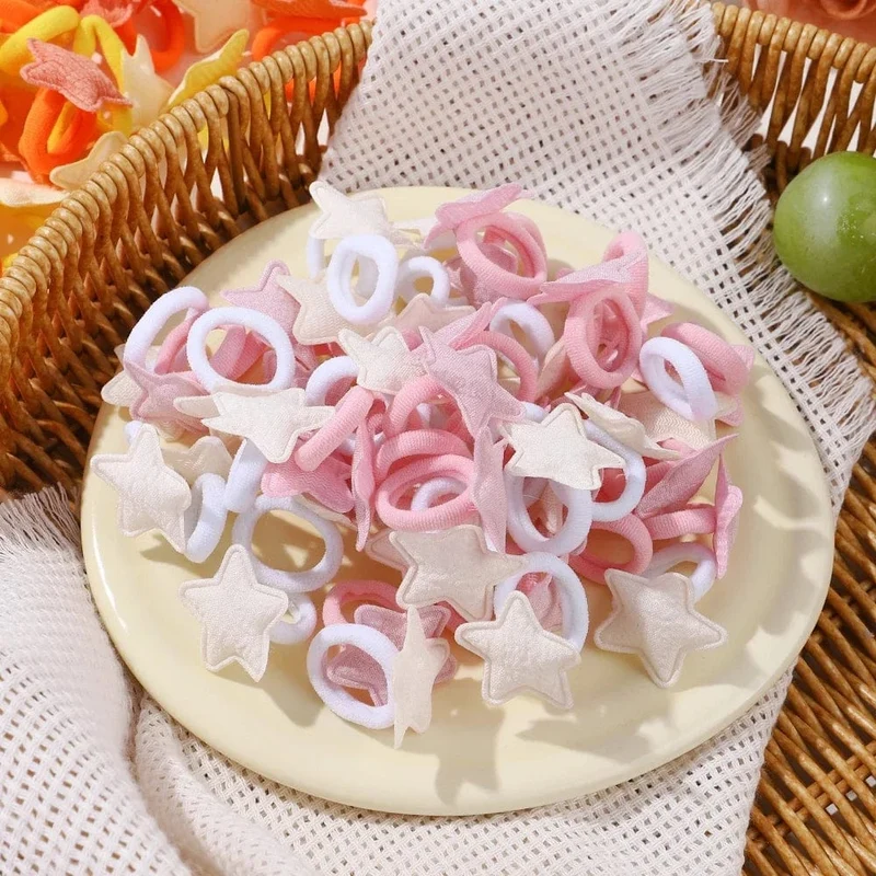 20 stücke Kinder Elastische Haarbänder Mädchen Plüsch Ball Gummiband Für Kinder Sweets Scrunchie Haargummis Clip Baby Haar Zubehör