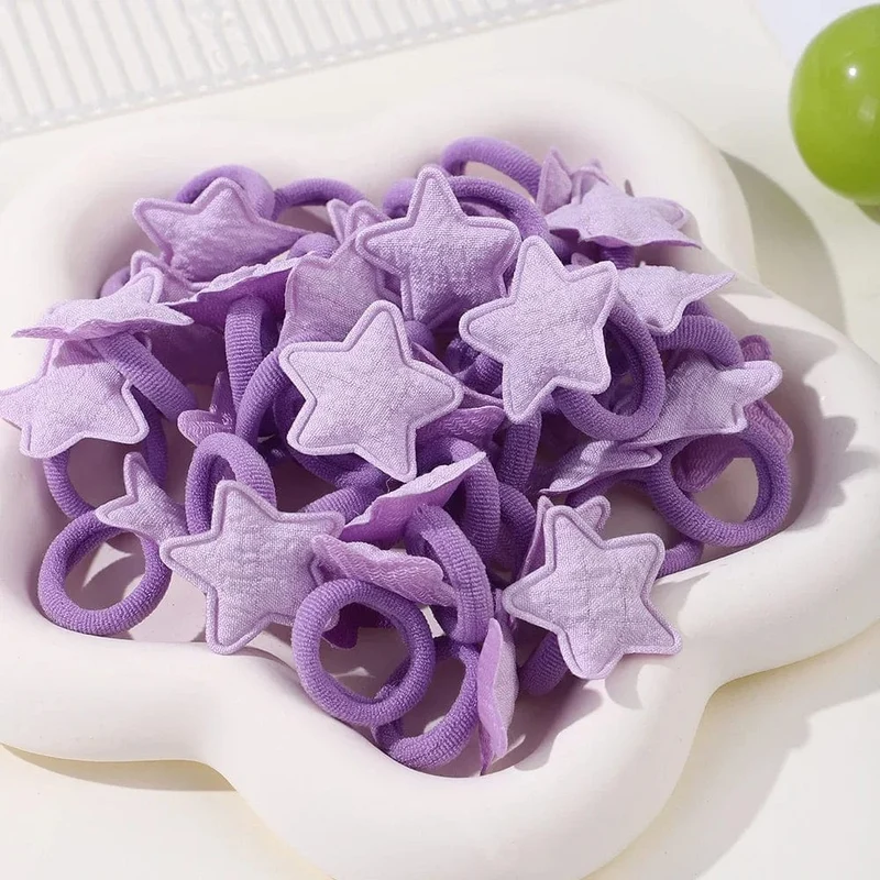 20 stücke Kinder Elastische Haarbänder Mädchen Plüsch Ball Gummiband Für Kinder Sweets Scrunchie Haargummis Clip Baby Haar Zubehör