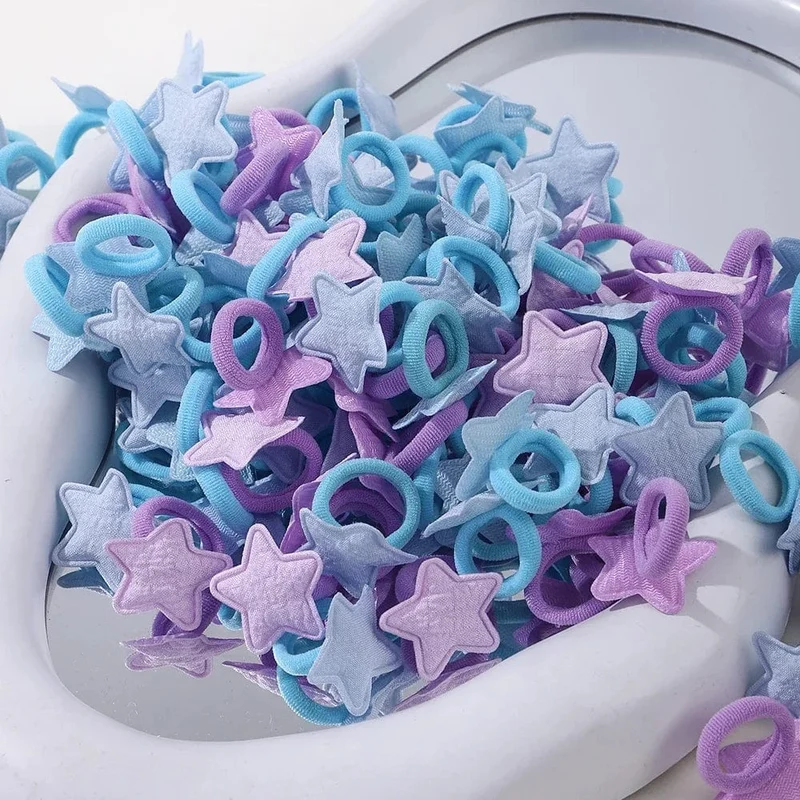 20 stücke Kinder Elastische Haarbänder Mädchen Plüsch Ball Gummiband Für Kinder Sweets Scrunchie Haargummis Clip Baby Haar Zubehör