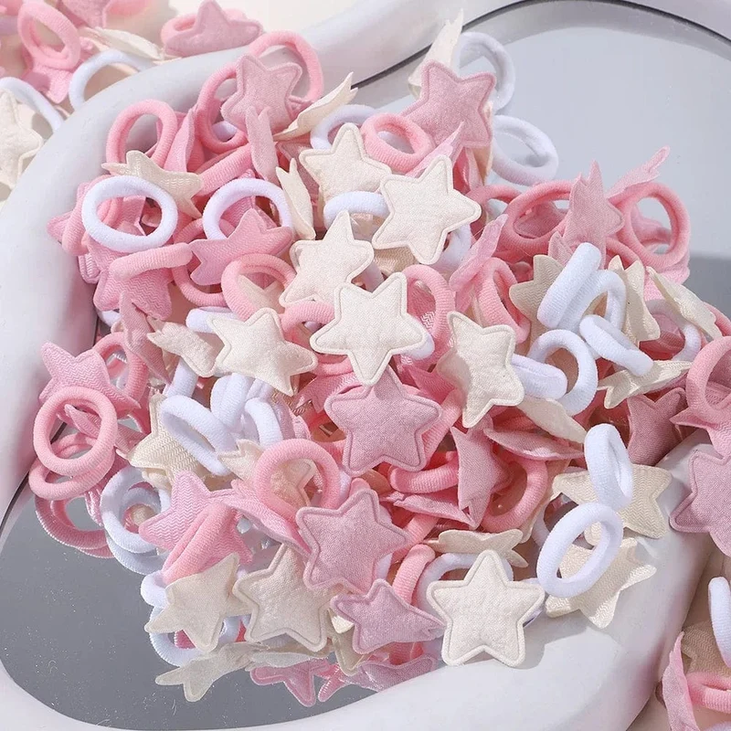20 stücke Kinder Elastische Haarbänder Mädchen Plüsch Ball Gummiband Für Kinder Sweets Scrunchie Haargummis Clip Baby Haar Zubehör
