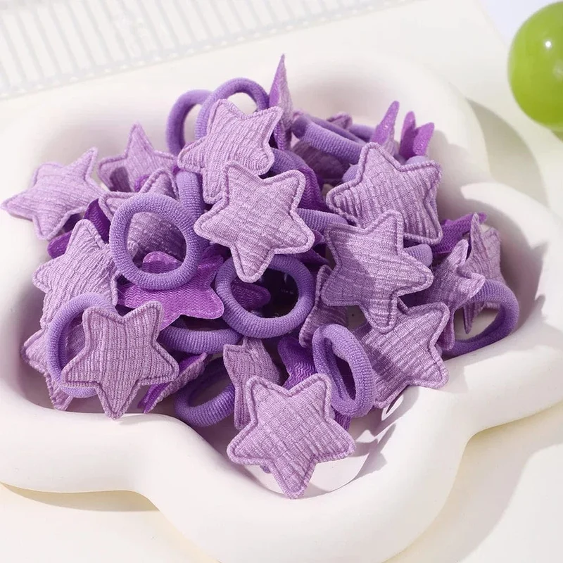 20 stücke Kinder Elastische Haarbänder Mädchen Plüsch Ball Gummiband Für Kinder Sweets Scrunchie Haargummis Clip Baby Haar Zubehör