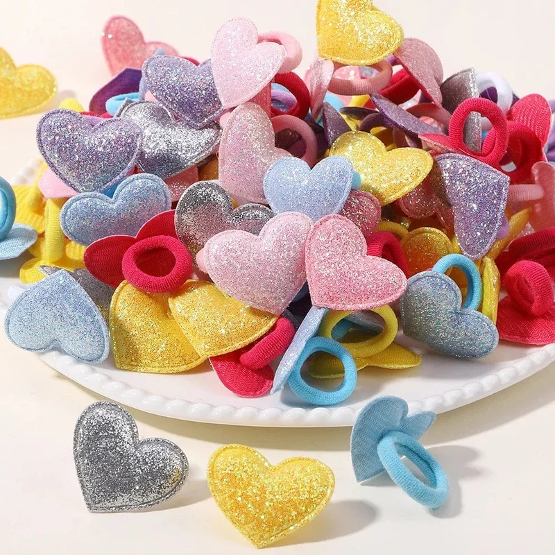 20 stücke Kinder Elastische Haarbänder Mädchen Plüsch Ball Gummiband Für Kinder Sweets Scrunchie Haargummis Clip Baby Haar Zubehör