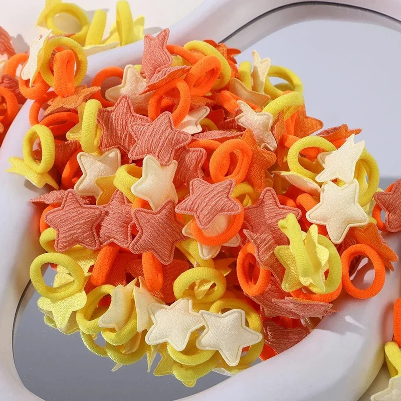 20 stücke Kinder Elastische Haarbänder Mädchen Plüsch Ball Gummiband Für Kinder Sweets Scrunchie Haargummis Clip Baby Haar Zubehör