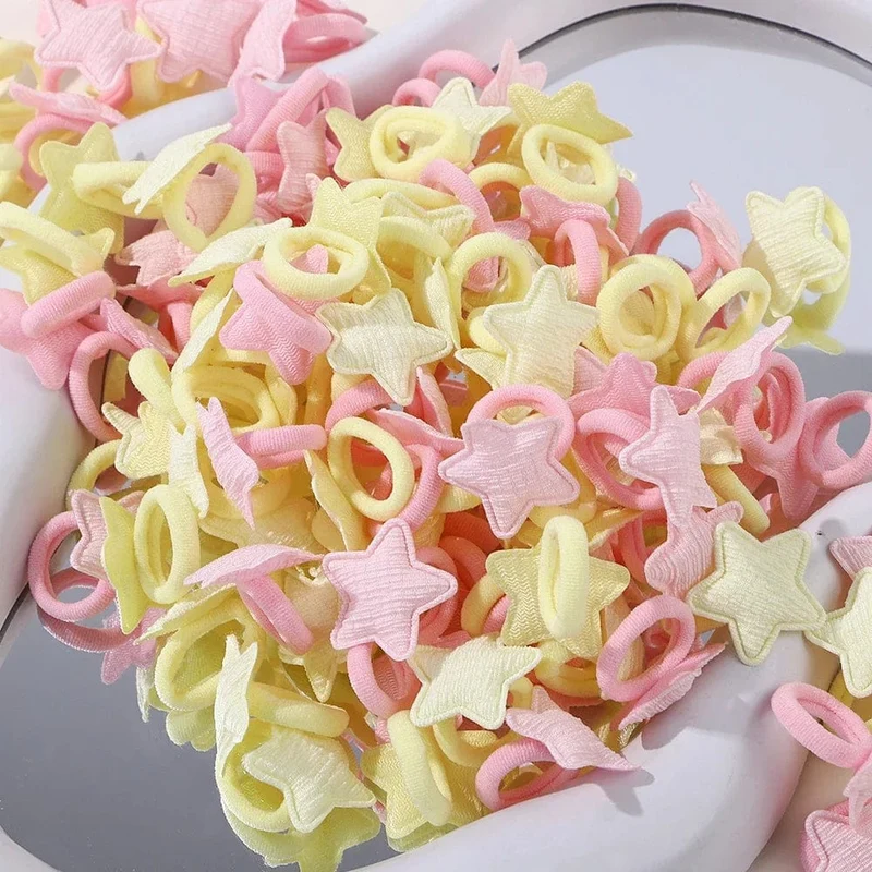 20 stücke Kinder Elastische Haarbänder Mädchen Plüsch Ball Gummiband Für Kinder Sweets Scrunchie Haargummis Clip Baby Haar Zubehör
