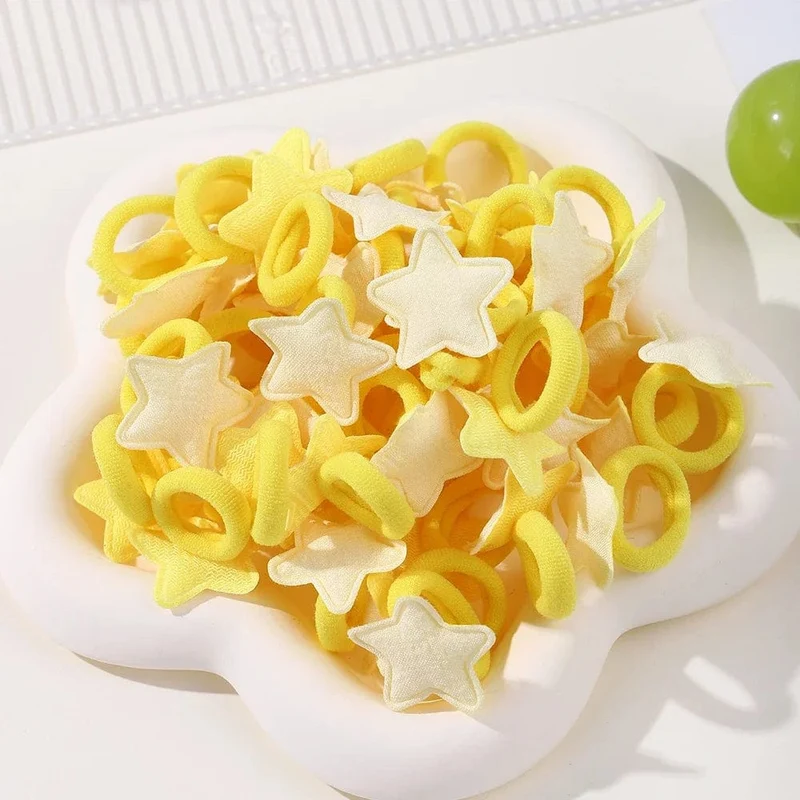 20 stücke Kinder Elastische Haarbänder Mädchen Plüsch Ball Gummiband Für Kinder Sweets Scrunchie Haargummis Clip Baby Haar Zubehör