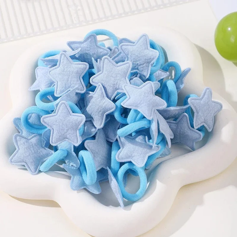 20 stücke Kinder Elastische Haarbänder Mädchen Plüsch Ball Gummiband Für Kinder Sweets Scrunchie Haargummis Clip Baby Haar Zubehör