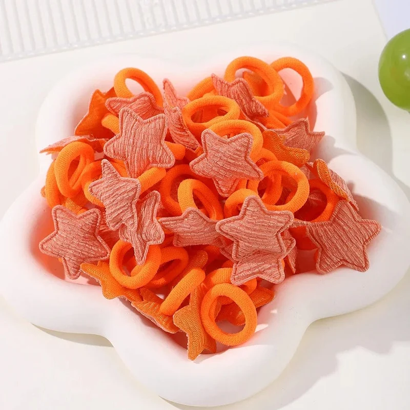 20 stücke Kinder Elastische Haarbänder Mädchen Plüsch Ball Gummiband Für Kinder Sweets Scrunchie Haargummis Clip Baby Haar Zubehör