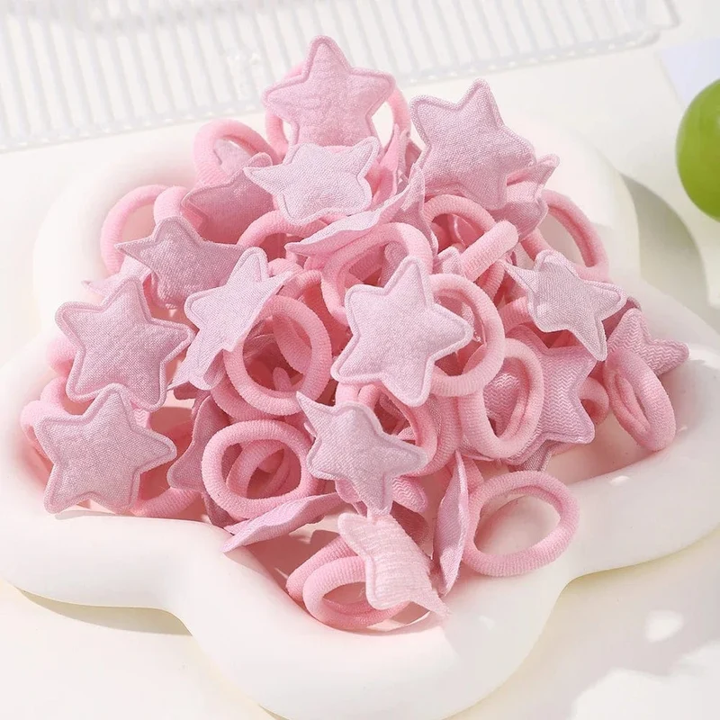 20 stücke Kinder Elastische Haarbänder Mädchen Plüsch Ball Gummiband Für Kinder Sweets Scrunchie Haargummis Clip Baby Haar Zubehör