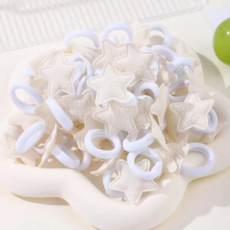 20 stücke Kinder Elastische Haarbänder Mädchen Plüsch Ball Gummiband Für Kinder Sweets Scrunchie Haargummis Clip Baby Haar Zubehör
