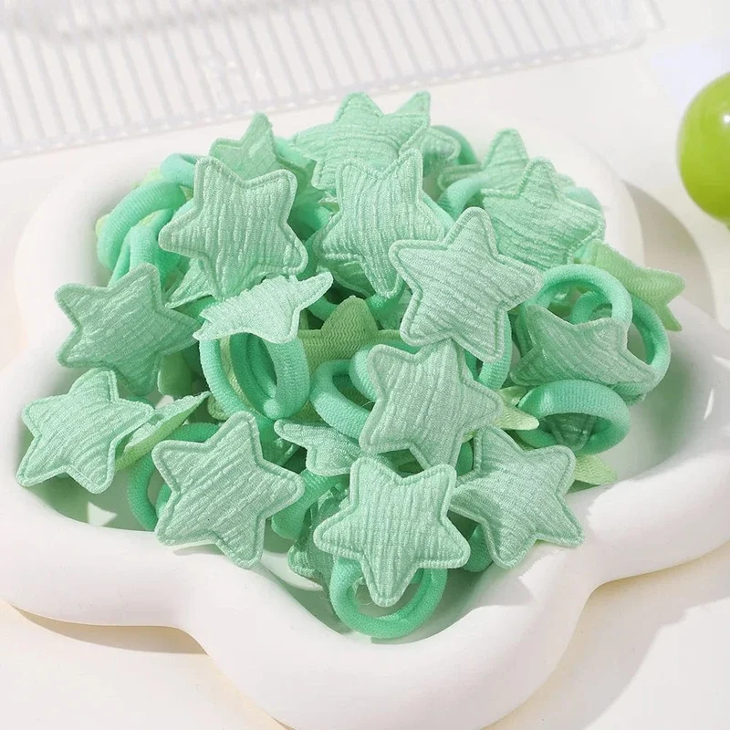 20 stücke Kinder Elastische Haarbänder Mädchen Plüsch Ball Gummiband Für Kinder Sweets Scrunchie Haargummis Clip Baby Haar Zubehör