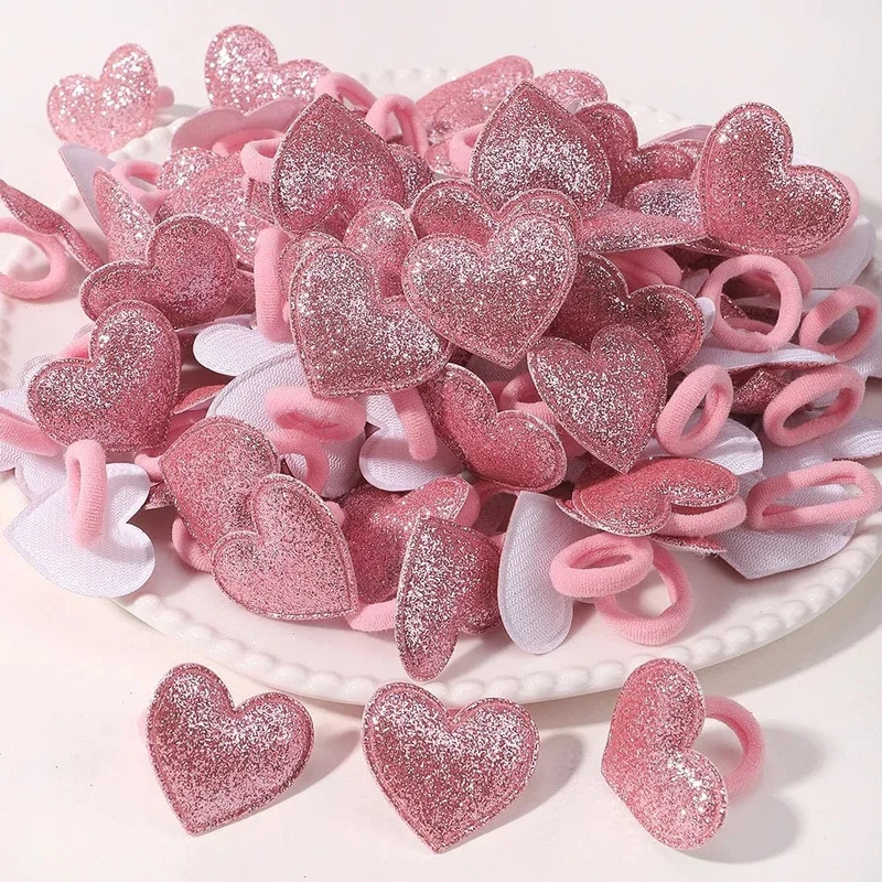 20 stücke Kinder Elastische Haarbänder Mädchen Plüsch Ball Gummiband Für Kinder Sweets Scrunchie Haargummis Clip Baby Haar Zubehör
