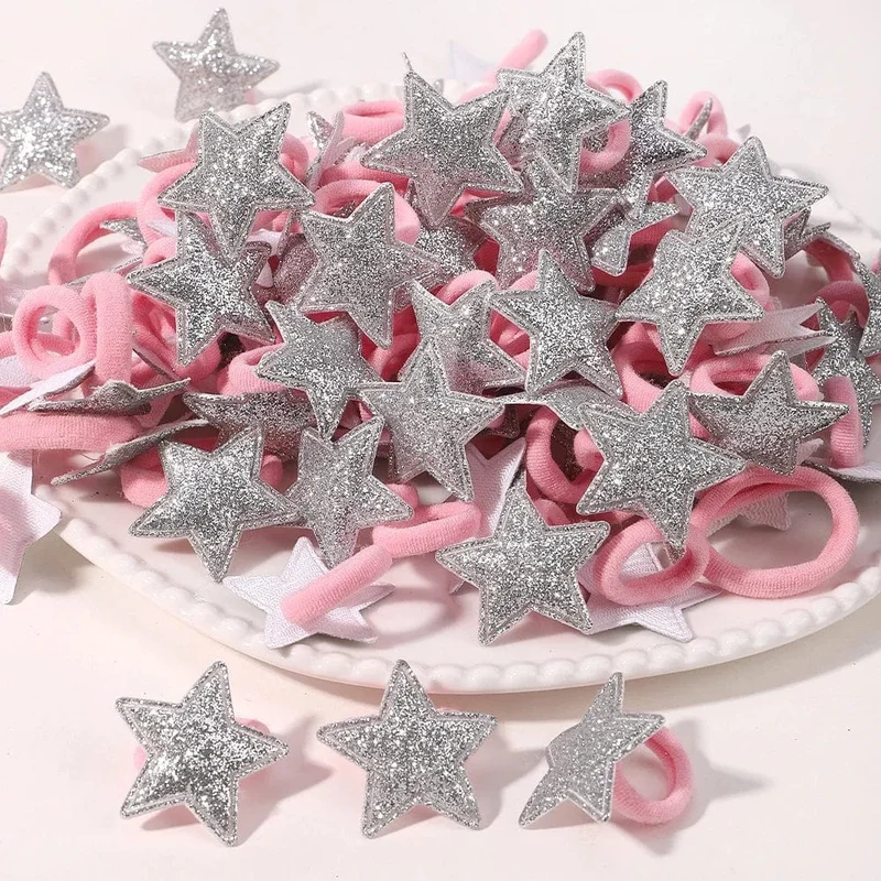 20 stücke Kinder Elastische Haarbänder Mädchen Plüsch Ball Gummiband Für Kinder Sweets Scrunchie Haargummis Clip Baby Haar Zubehör