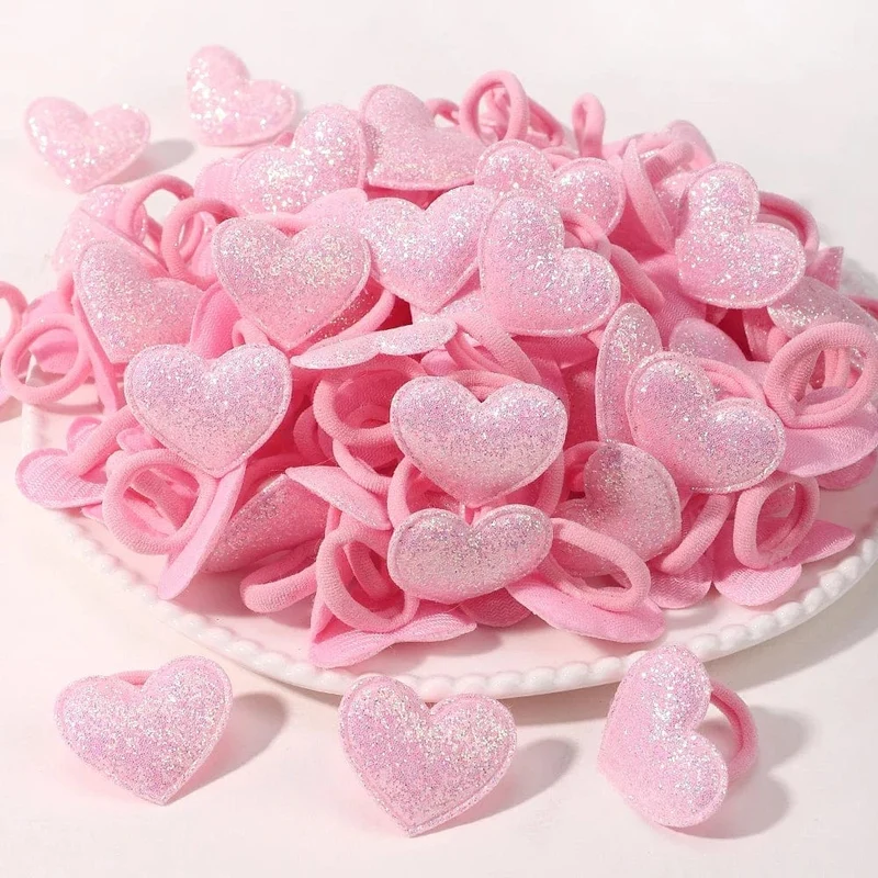 20 stücke Kinder Elastische Haarbänder Mädchen Plüsch Ball Gummiband Für Kinder Sweets Scrunchie Haargummis Clip Baby Haar Zubehör