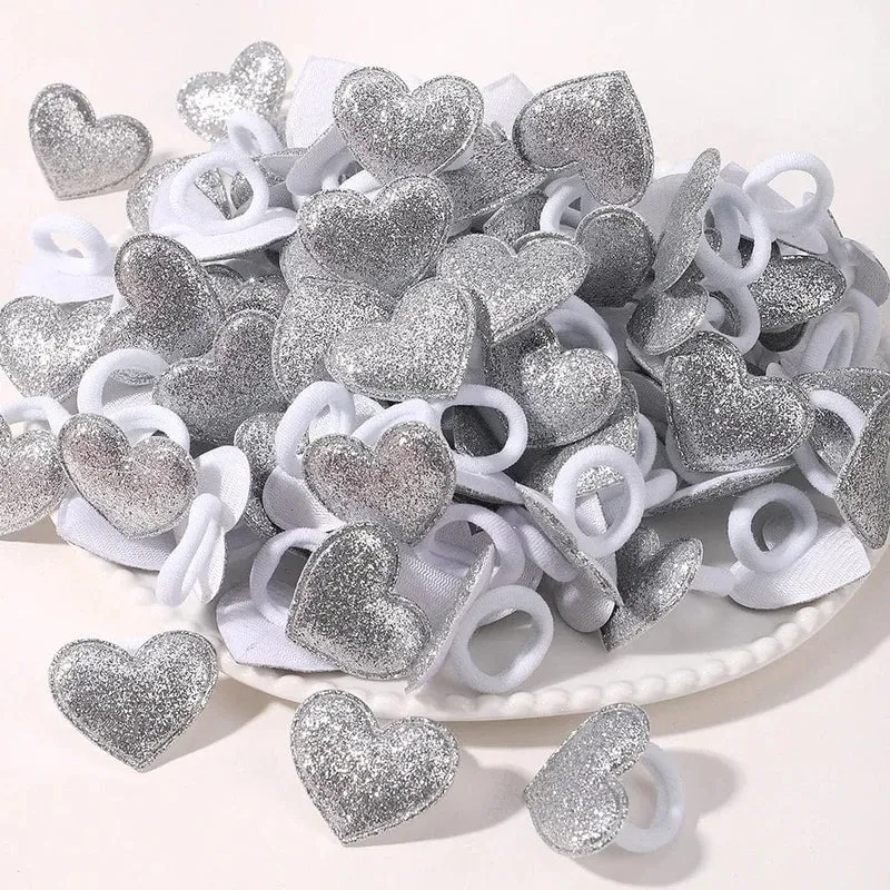 20 stücke Kinder Elastische Haarbänder Mädchen Plüsch Ball Gummiband Für Kinder Sweets Scrunchie Haargummis Clip Baby Haar Zubehör