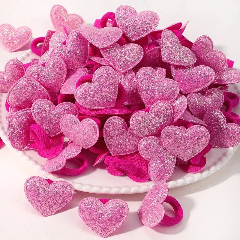 20 stücke Kinder Elastische Haarbänder Mädchen Plüsch Ball Gummiband Für Kinder Sweets Scrunchie Haargummis Clip Baby Haar Zubehör