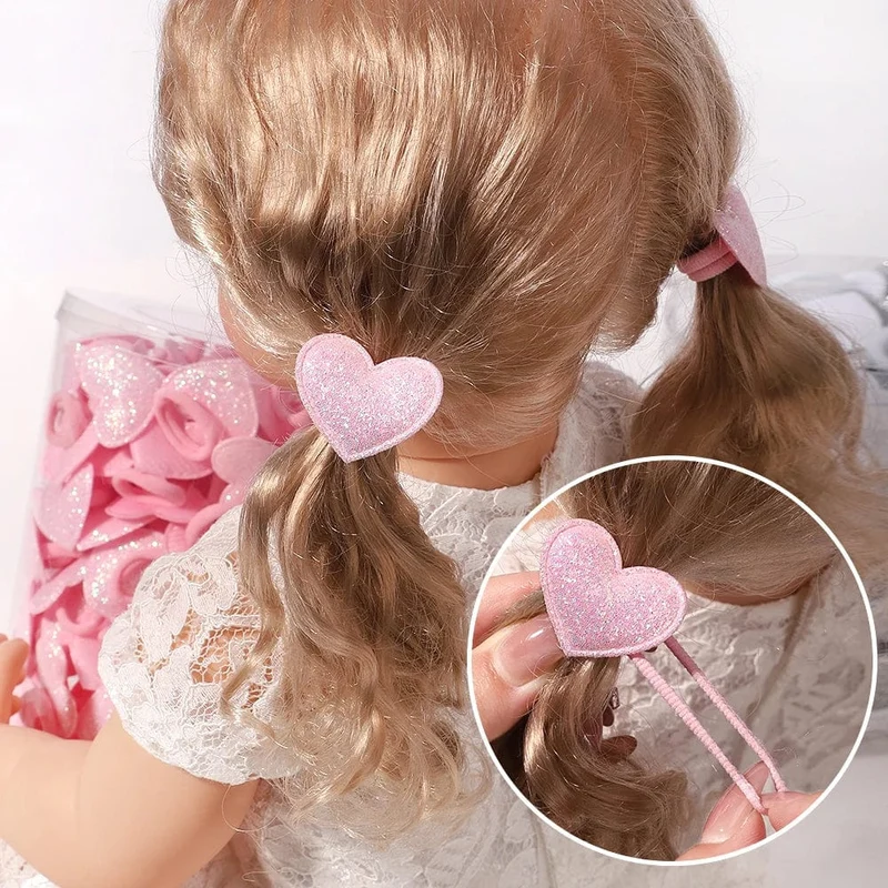 20 stücke Kinder Elastische Haarbänder Mädchen Plüsch Ball Gummiband Für Kinder Sweets Scrunchie Haargummis Clip Baby Haar Zubehör