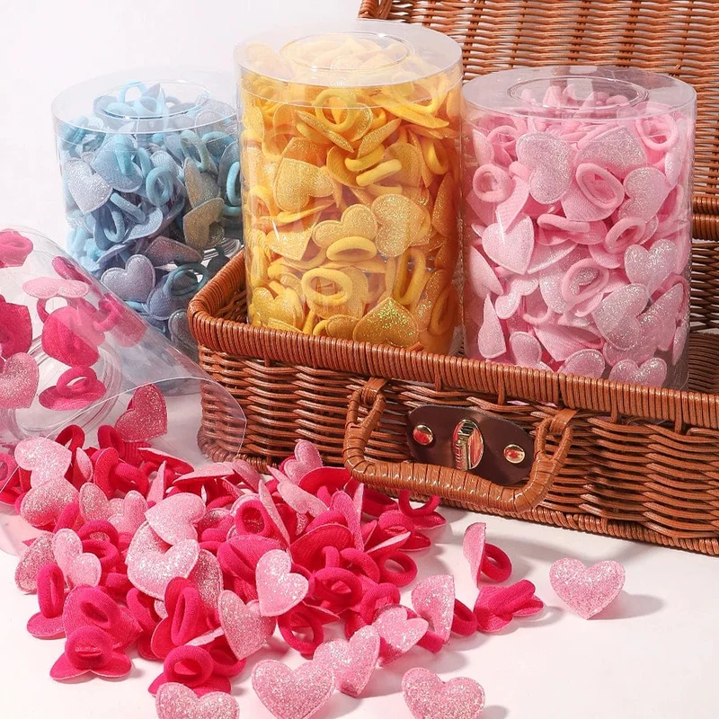 20 stücke Kinder Elastische Haarbänder Mädchen Plüsch Ball Gummiband Für Kinder Sweets Scrunchie Haargummis Clip Baby Haar Zubehör