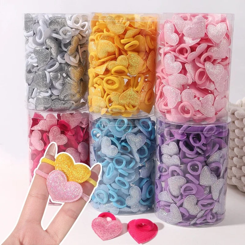 20 stücke Kinder Elastische Haarbänder Mädchen Plüsch Ball Gummiband Für Kinder Sweets Scrunchie Haargummis Clip Baby Haar Zubehör