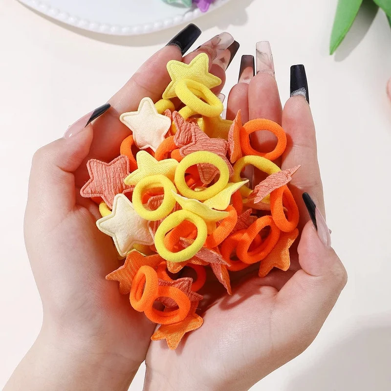 20 stücke Kinder Elastische Haarbänder Mädchen Plüsch Ball Gummiband Für Kinder Sweets Scrunchie Haargummis Clip Baby Haar Zubehör