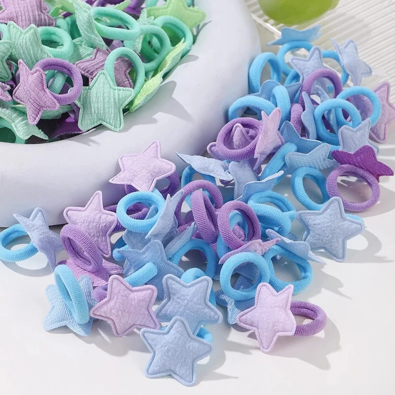20 stücke Kinder Elastische Haarbänder Mädchen Plüsch Ball Gummiband Für Kinder Sweets Scrunchie Haargummis Clip Baby Haar Zubehör