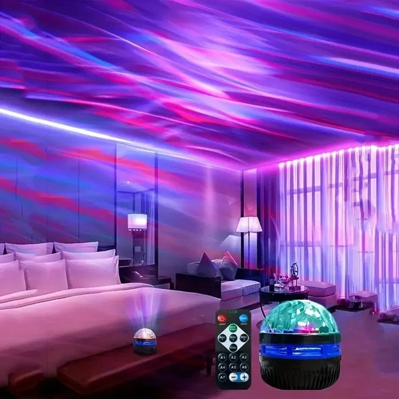 Sternenprojektor Licht 7 Farben Fernbedienung Polar Projektion Nachtlicht für Schlafzimmer Home Decor Zimmer Weihnachtsfeier Disco