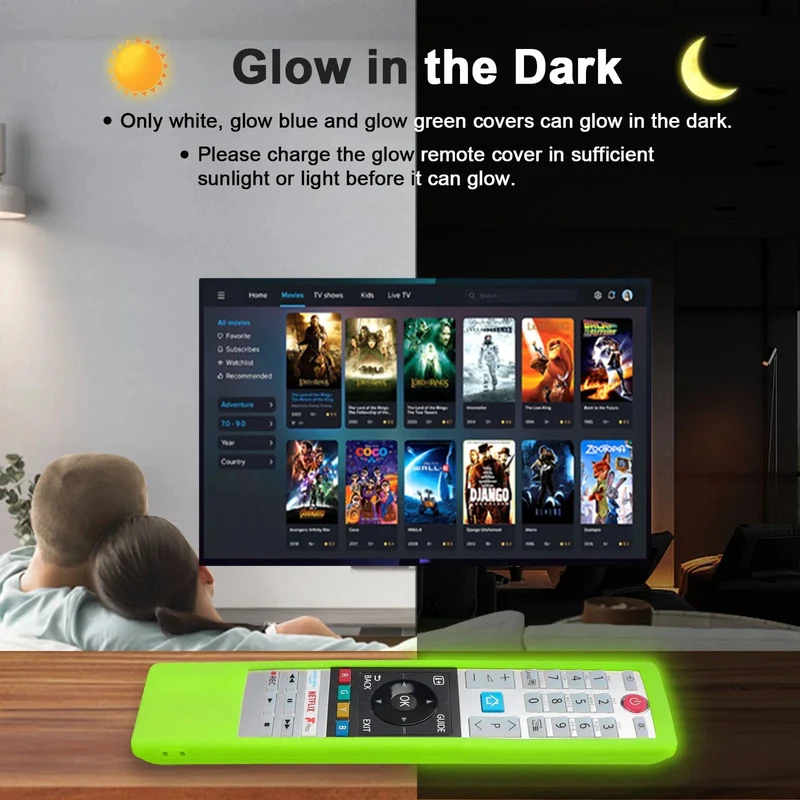 Silikonhülle passend für die Toshiba Home Smart TV-Fernbedienung CT-8541 CT-8533 CT-8528 Schutzhülle Anti-Rutsch-Schutz