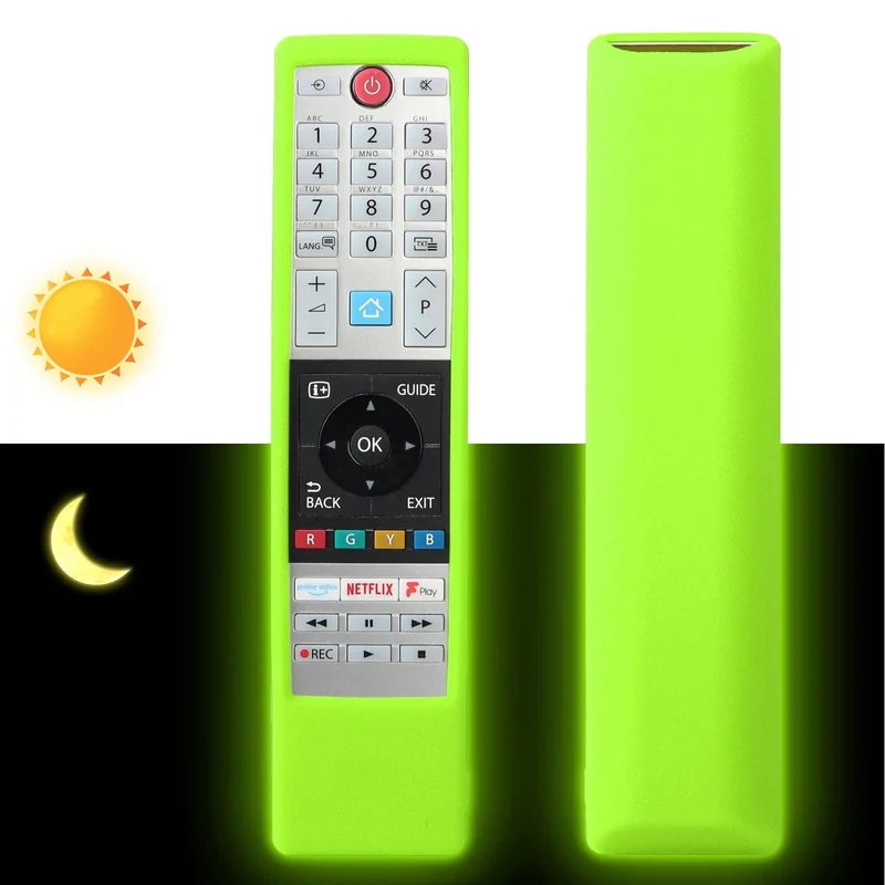 Silikonhülle passend für die Toshiba Home Smart TV-Fernbedienung CT-8541 CT-8533 CT-8528 Schutzhülle Anti-Rutsch-Schutz