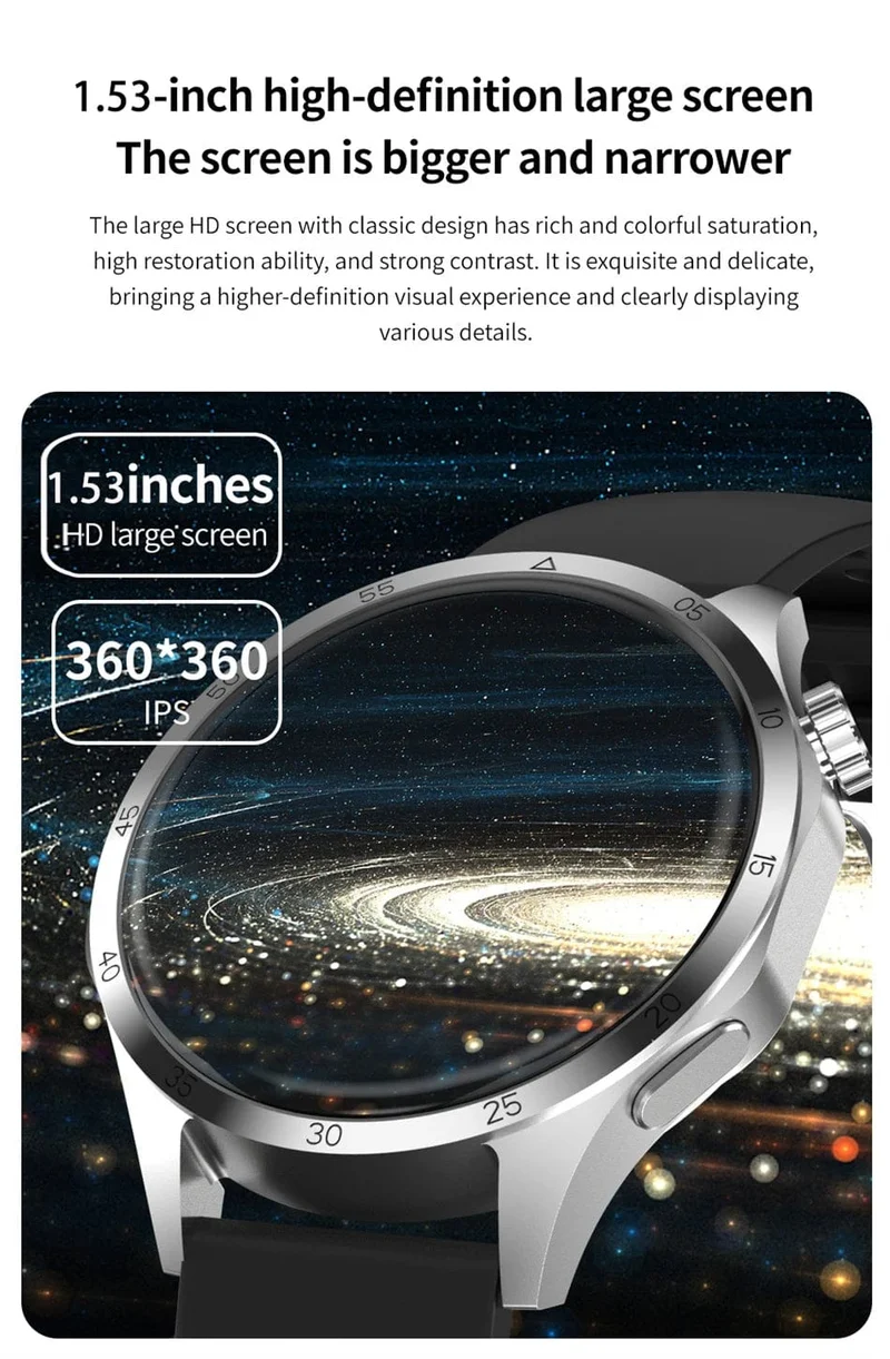 2024 Neue GPS Smart Watch Männer für Huawei GT4Pro HD-Bildschirm Bluetooth-Anrufuhren NFC IP68 wasserdicht Blutzucker Smartwatch Frau