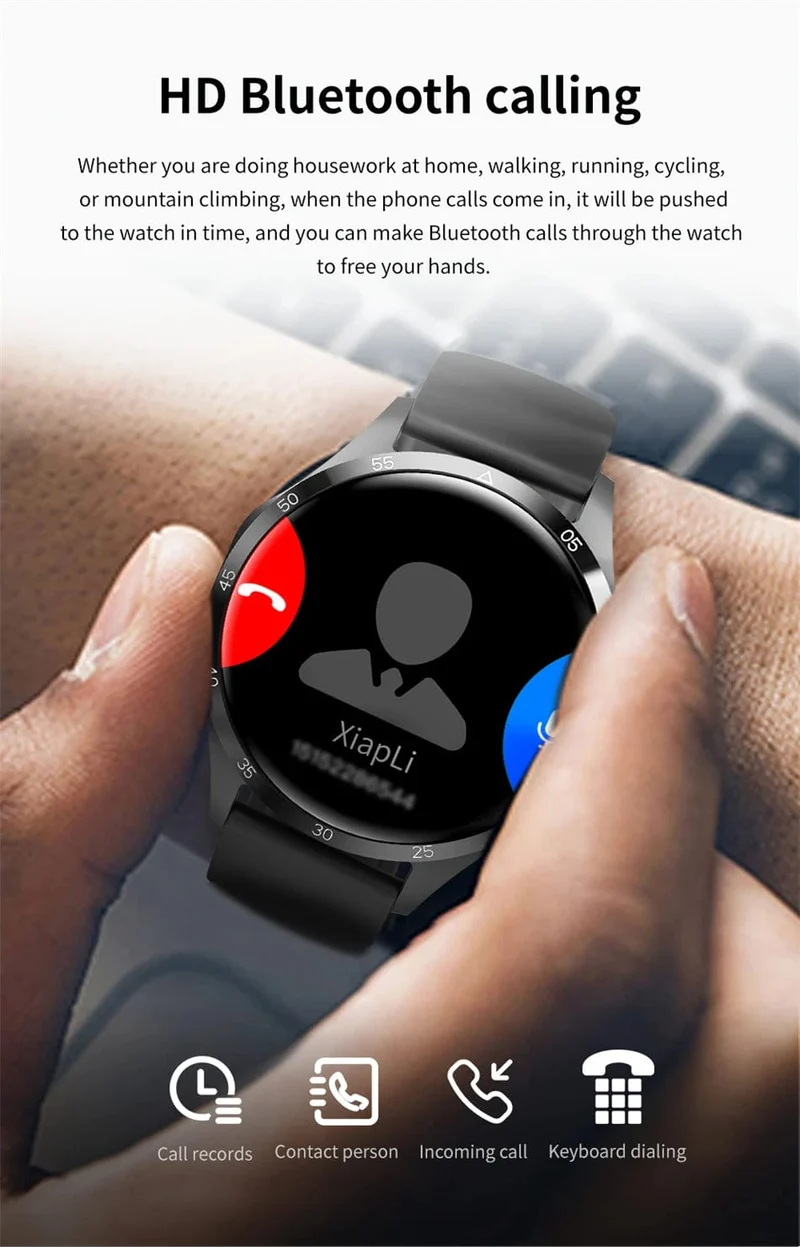 2024 Neue GPS Smart Watch Männer für Huawei GT4Pro HD-Bildschirm Bluetooth-Anrufuhren NFC IP68 wasserdicht Blutzucker Smartwatch Frau