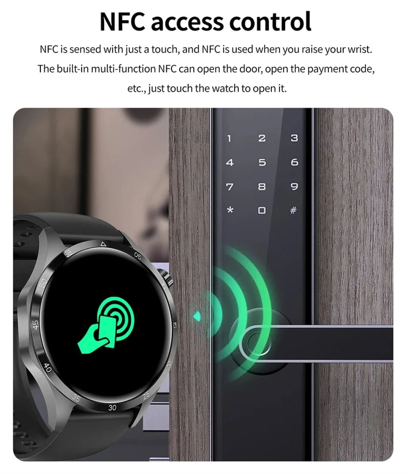 2024 Neue GPS Smart Watch Männer für Huawei GT4Pro HD-Bildschirm Bluetooth-Anrufuhren NFC IP68 wasserdicht Blutzucker Smartwatch Frau