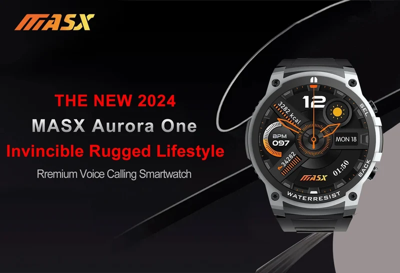 [Weltpremiere 2024] MASX Aurora One Smart Watch 1.43'' AMOLED-Display Hi-Fi-Telefongespräche Militärtaugliche Robustheit für Männer