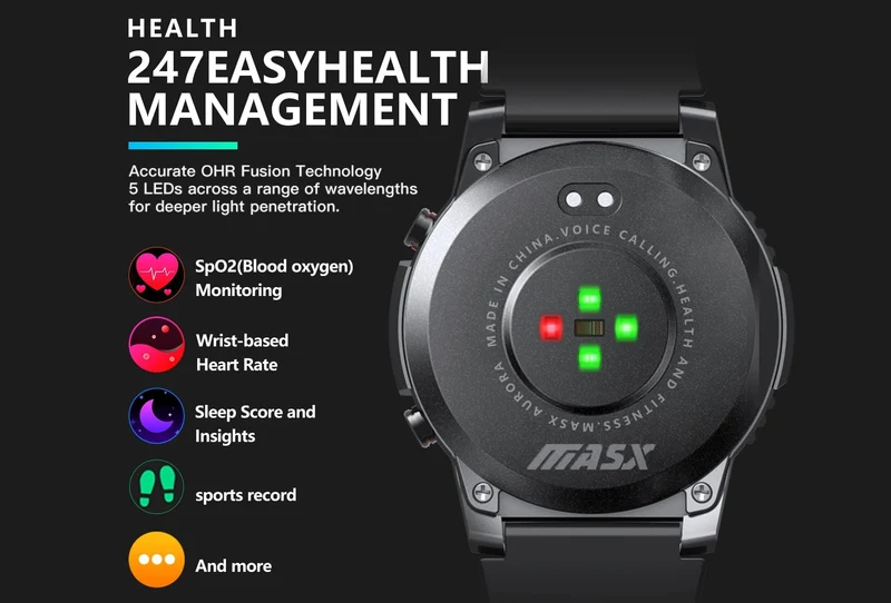 [Weltpremiere 2024] MASX Aurora One Smart Watch 1.43'' AMOLED-Display Hi-Fi-Telefongespräche Militärtaugliche Robustheit für Männer