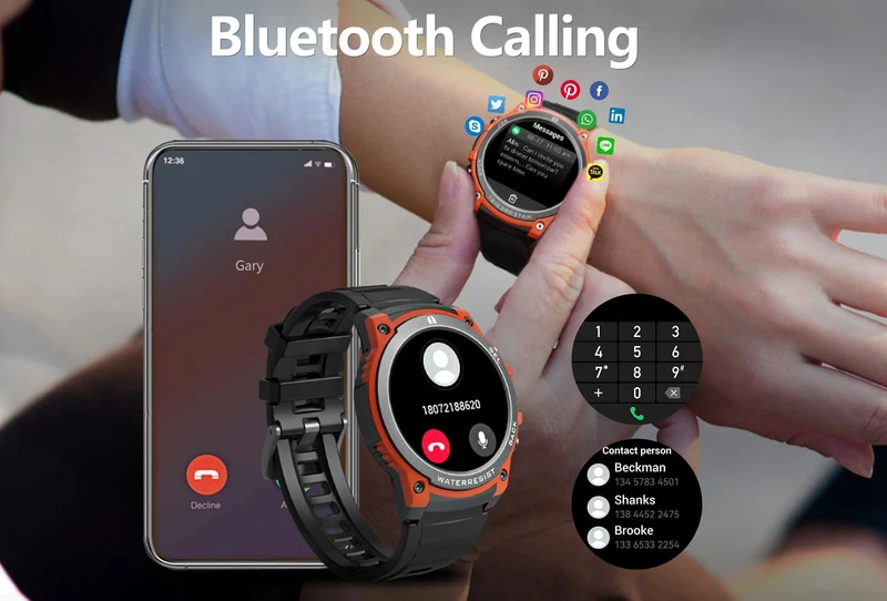 [Weltpremiere 2024] MASX Aurora One Smart Watch 1.43'' AMOLED-Display Hi-Fi-Telefongespräche Militärtaugliche Robustheit für Männer