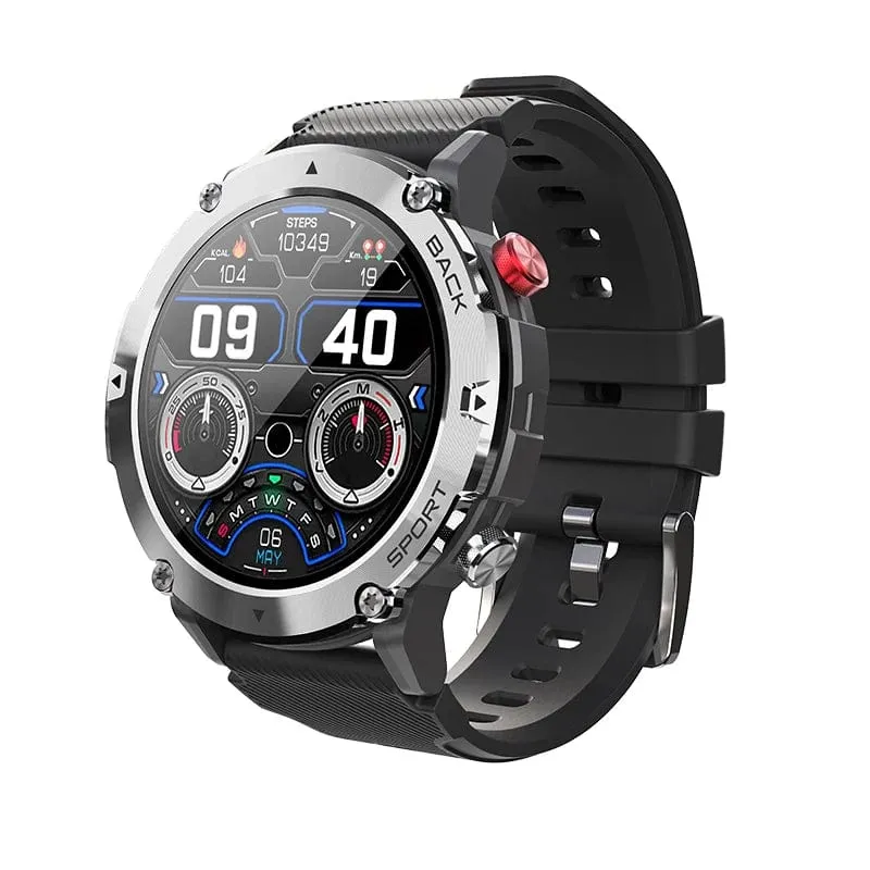 Military C21 Smart Watch Männer Bluetooth Anruf Fitness Tracker 5ATM Wasserdicht Sport Handgelenk Smartwatch für iPhone Android Telefon 2023