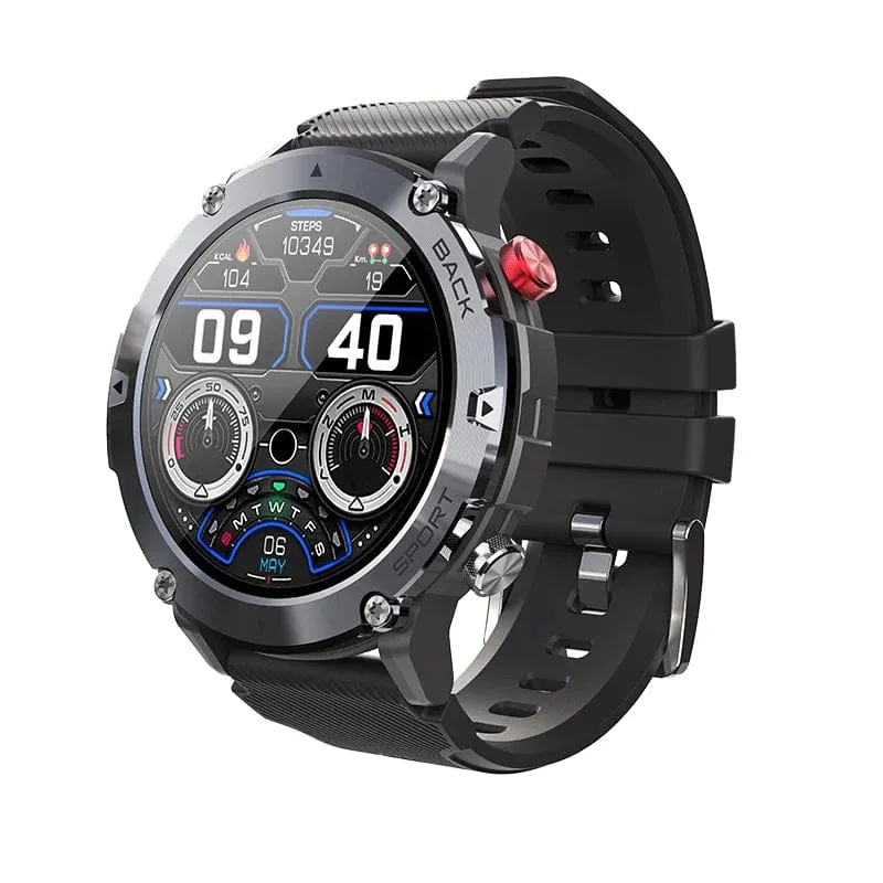 Military C21 Smart Watch Männer Bluetooth Anruf Fitness Tracker 5ATM Wasserdicht Sport Handgelenk Smartwatch für iPhone Android Telefon 2023