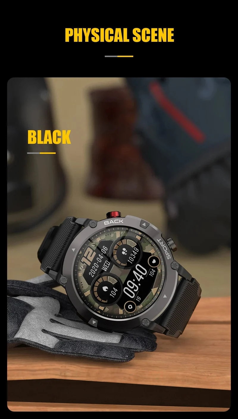 Military C21 Smart Watch Männer Bluetooth Anruf Fitness Tracker 5ATM Wasserdicht Sport Handgelenk Smartwatch für iPhone Android Telefon 2023