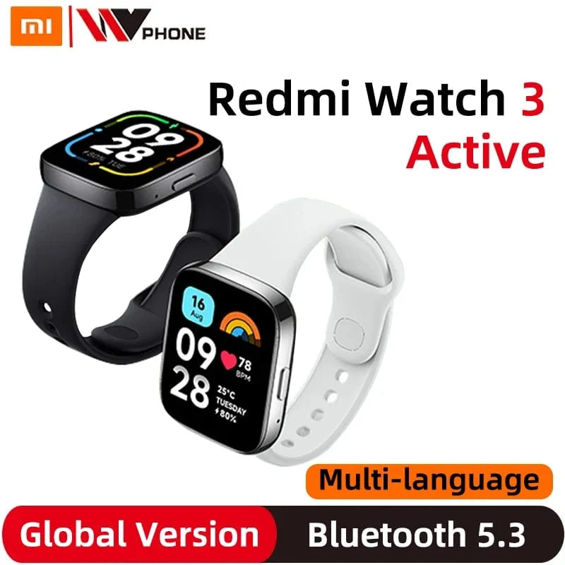 Globale Version Xiaomi Redmi Watch 3 Active 1.83-Zoll-Display 5 ATM wasserdicht Bluetooth-Telefonanruf 100+ Sportmodi Neuheiten