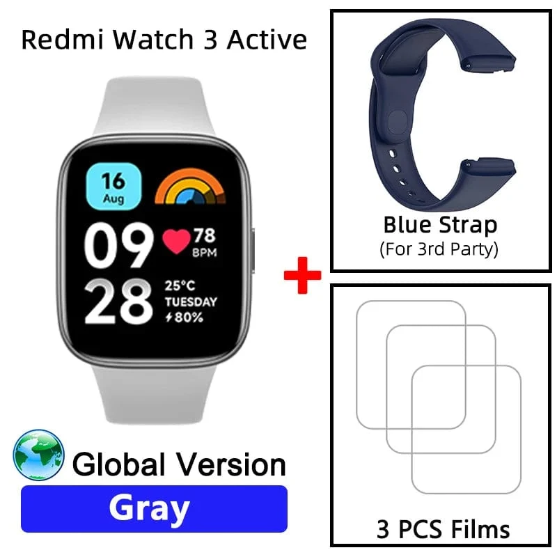 Globale Version Xiaomi Redmi Watch 3 Active 1.83-Zoll-Display 5 ATM wasserdicht Bluetooth-Telefonanruf 100+ Sportmodi Neuheiten