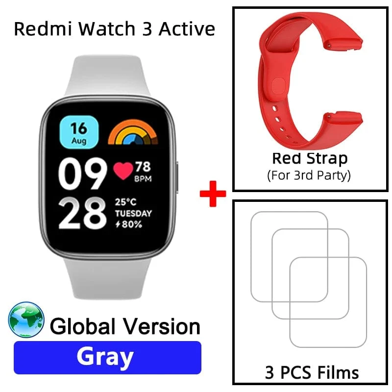 Globale Version Xiaomi Redmi Watch 3 Active 1.83-Zoll-Display 5 ATM wasserdicht Bluetooth-Telefonanruf 100+ Sportmodi Neuheiten