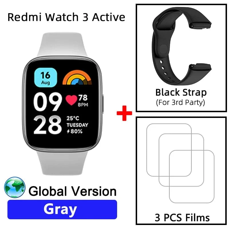 Globale Version Xiaomi Redmi Watch 3 Active 1.83-Zoll-Display 5 ATM wasserdicht Bluetooth-Telefonanruf 100+ Sportmodi Neuheiten